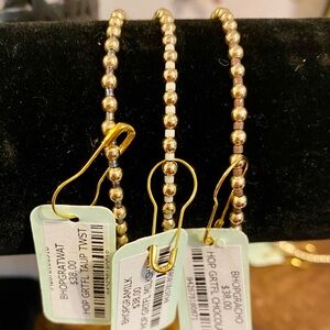 enewton Elegant Gold Beaded Bracelet Trio